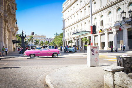 Havana street scene. Havana is the capital and largest city of Cuba.のeditorial素材