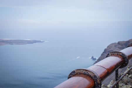 Volcanic landscape on the island of Lanzarote, Canary Islands, Spainの写真素材