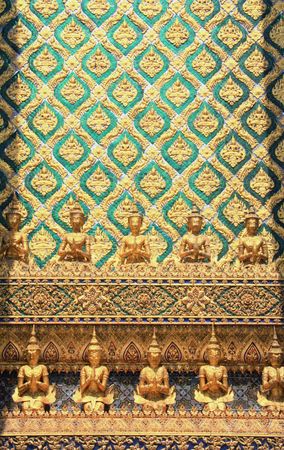 Wat Phrasrirattana Sasadaram, The Temple of the Emerald Buddha, Bangkok, Thailandの写真素材