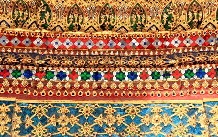 Thai Ancient Art work Culture, at Wat (Temple)  Pho , Thailand