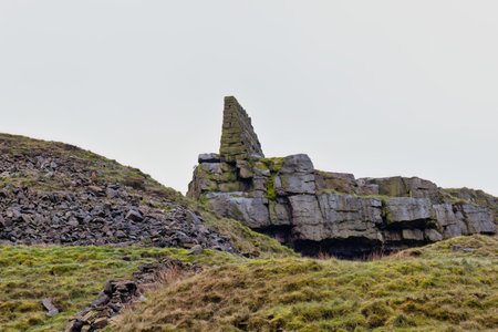 A view of the cliffs in Heywood, Lancashire, UKの写真素材