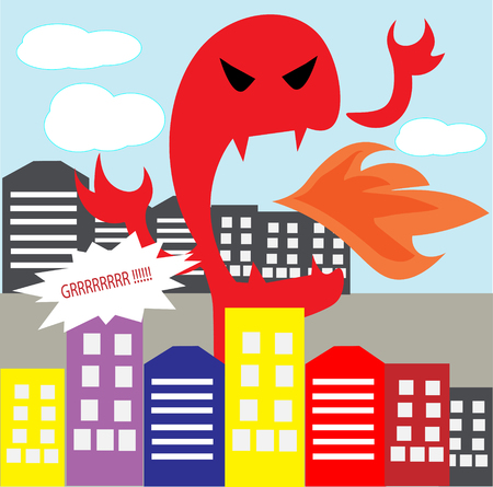 Angry Dino Monsterのイラスト素材