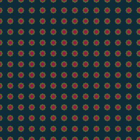 seamless colorful retro flower pattern printの写真素材
