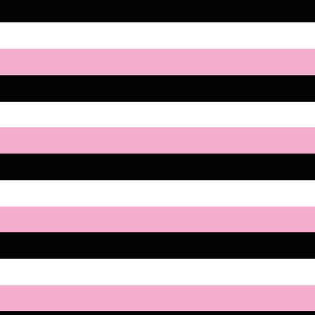 Seamless Pink, white and black stripes repeatのイラスト素材