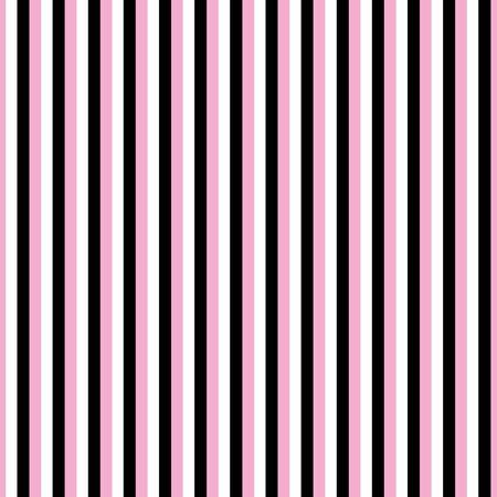 Seamless Pink, white and black stripes repeatのイラスト素材