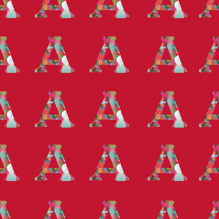 The A from alfabet repeat pattern print backgroundのイラスト素材