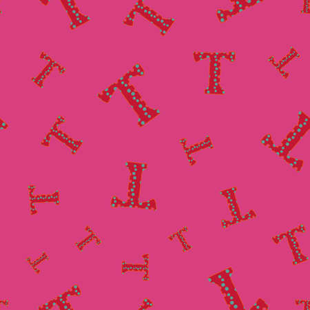 T from the alfabet repeat pattern print backgroundのイラスト素材