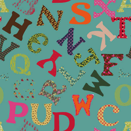 All the tetters from the alfabet repeat patternのイラスト素材