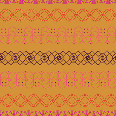Geometric seamless pattern in zen tangle style