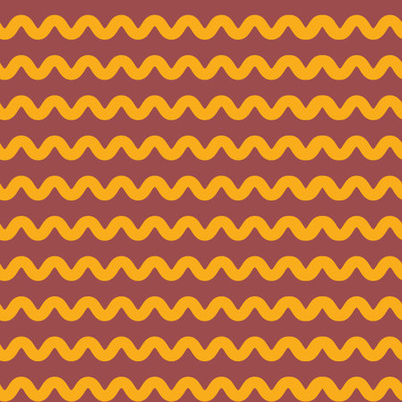 Yellow and light brown waves repeat pattern print