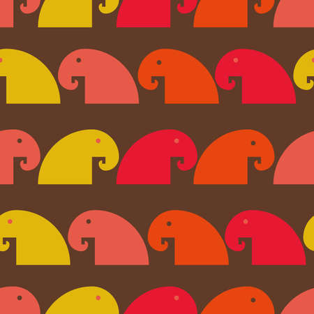 Warm retro colors seamless vector repeat patternのイラスト素材