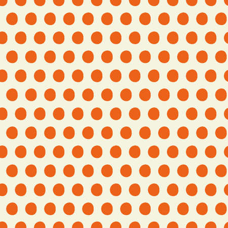 Orange dots seamless vector repeat pattern printのイラスト素材
