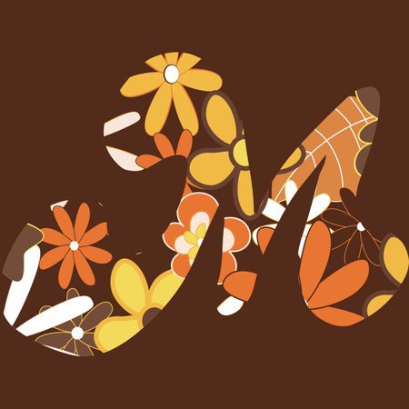 Retro letter M from the alphabet seamless repeatのイラスト素材