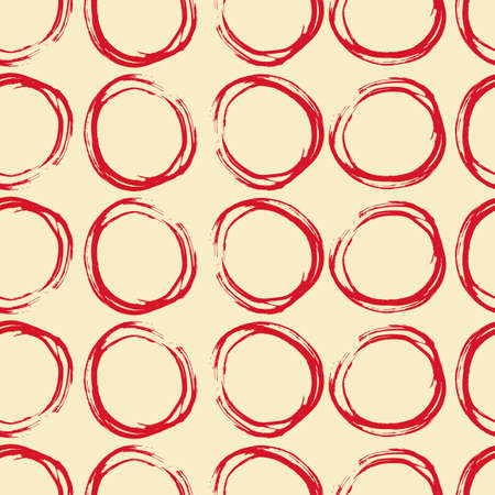 Round paint brush, circle stroke vector collection. Cup stain circle strokes, graphic design logo elements. Oval frame, border. Vector illustrationのイラスト素材