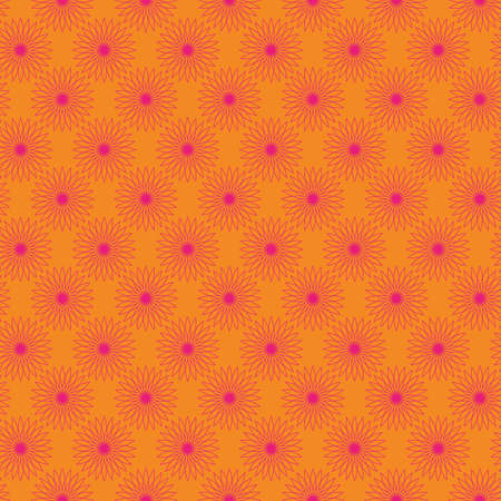 Pink fantasy vector flower seamless repeat patternのイラスト素材