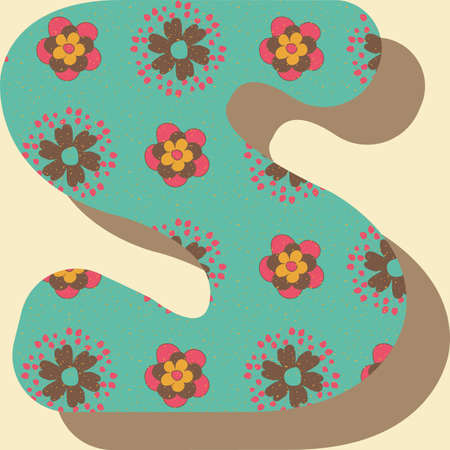 Letter S from the alphabet vector seamless repeatのイラスト素材
