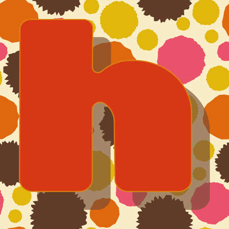 Letter hfrom the alphabet vector seamless repeatのイラスト素材
