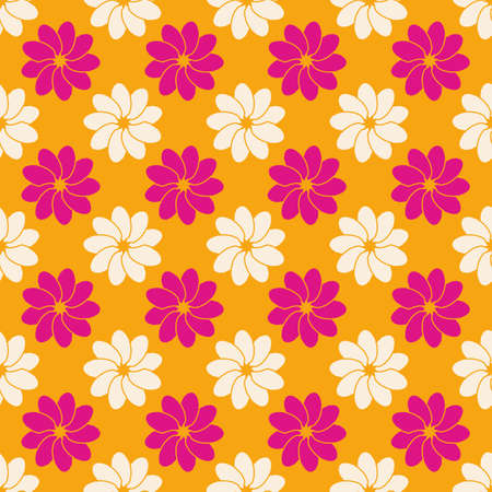 RETRO trendy seamless pattern with fuchsia orangeのイラスト素材