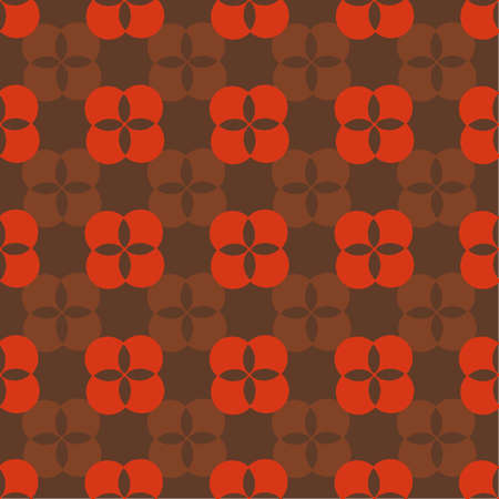Retro red and brown pattern seamless repeatのイラスト素材