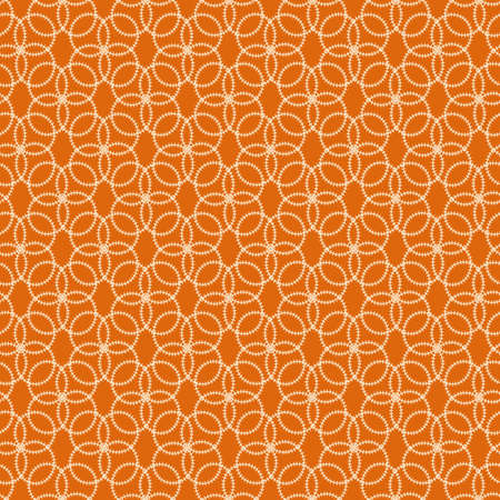 Orange and off white tracery ornament seamlessの写真素材