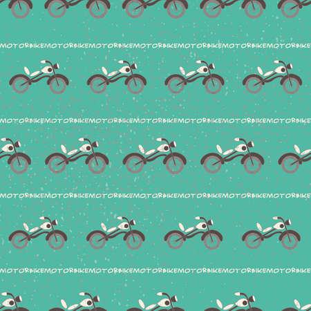 Motorbike with texture and text vector seamlessの写真素材