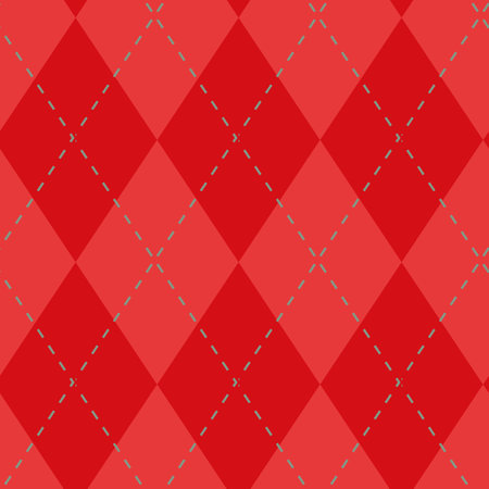 Red and green argyle pattern seamless repeatのイラスト素材