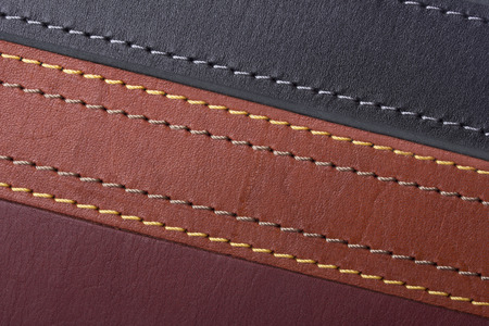 The texture is different color leather straps