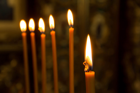 Church candlesの写真素材