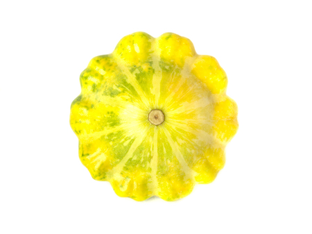Patison yellow isolated on white backgroundの写真素材
