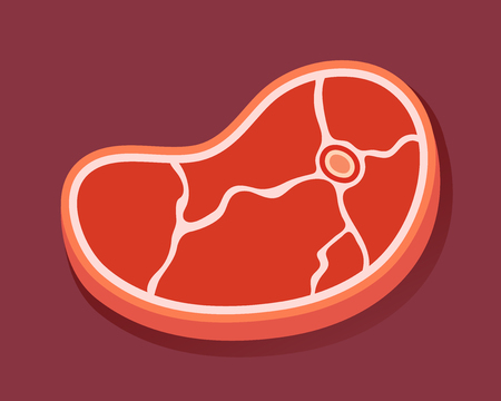Steak on the bone. Isolated fresh meat icons. Vector illustration.のイラスト素材