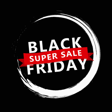Black friday banner sale design template. Vector illustrationのイラスト素材