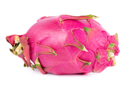Dragon fruit isolated on white background. Pitaya or Pitahaya fruitの写真素材