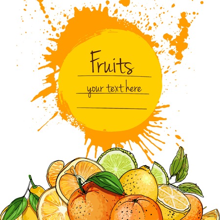 Set of fruitのイラスト素材