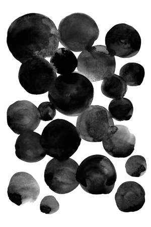 Watercolor background for textures. Abstract watercolor background. Spray paint, ink stains on the paper. Black, monochromeの写真素材