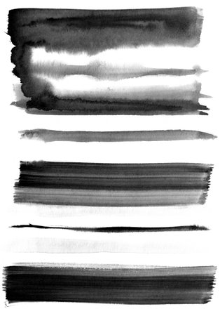 Watercolor background for textures. Abstract watercolor background. Spray paint, ink stains on the paper. Black, monochrome textureの写真素材