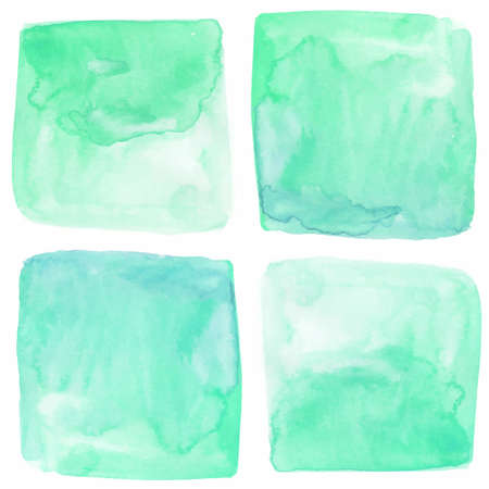 Set of watercolor blobs, isolated on white background. Vector illustration textureのイラスト素材