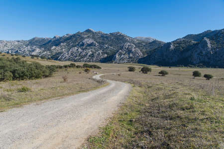 beautiful nature landscape with the mountains in the background in the south of spainの写真素材