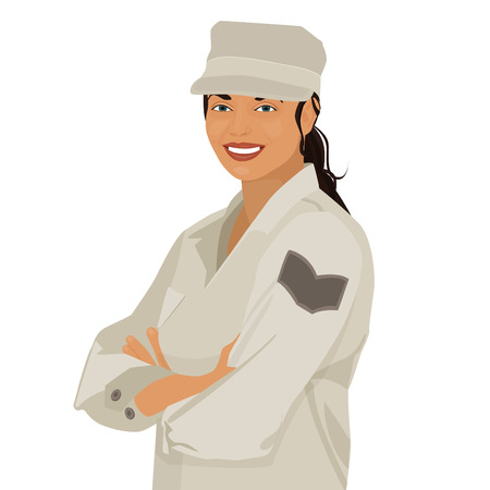 Army womanのイラスト素材