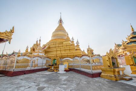 Kuthodwa Pagoda in Mandalay, Myanmarの写真素材