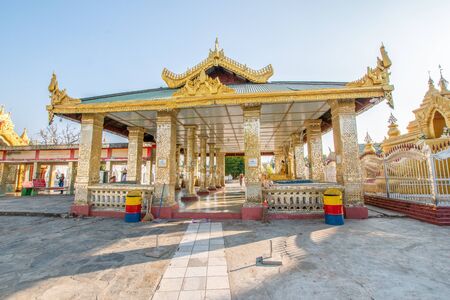 Kuthodwa Pagoda in Mandalay, Myanmarの写真素材