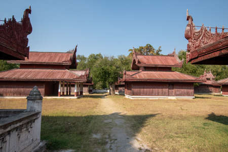 Royal palace in Mandalay Myanmarのeditorial素材