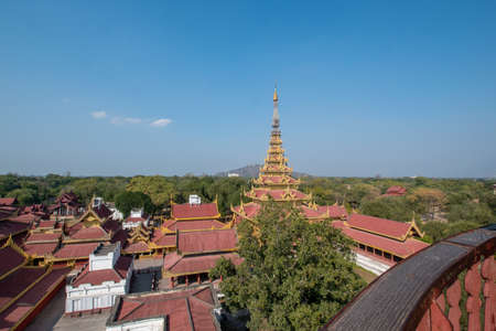 Royal palace in Mandalay Myanmar