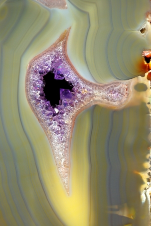 Natural agate and amethyst