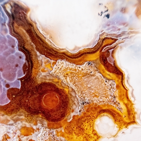 Jewelry and decorative stone. Micro agate geode macro