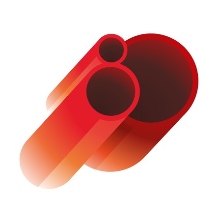 3d figure 80 consisting of pipesのイラスト素材
