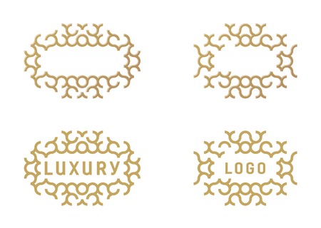 Luxury gold frameのイラスト素材