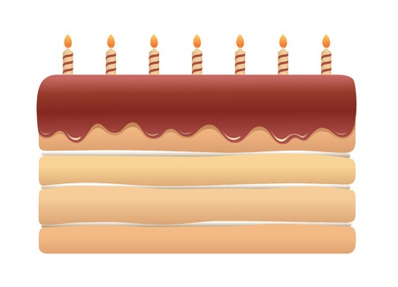 Cute birthday cakeのイラスト素材