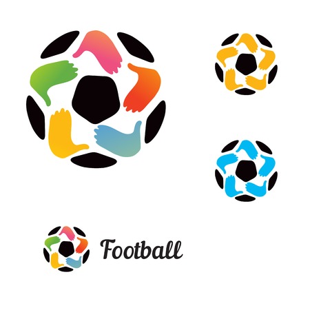  a soccer ball with his hands and a starのイラスト素材