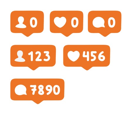 Set of social icons like のイラスト素材