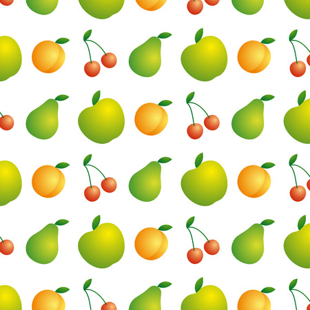 Background of beautiful and juicy fruitsのイラスト素材